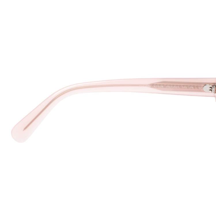 Pre Owned Miu Miu Pink Crystal Embellished/ Pink SMU09X Rectangle Sunglasses