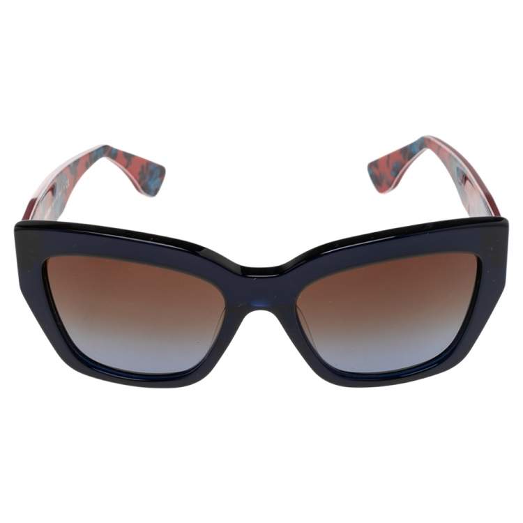 Pre Owned Miu Miu Blue/Red Gradient SMU01P Cat Eye Sunglasses