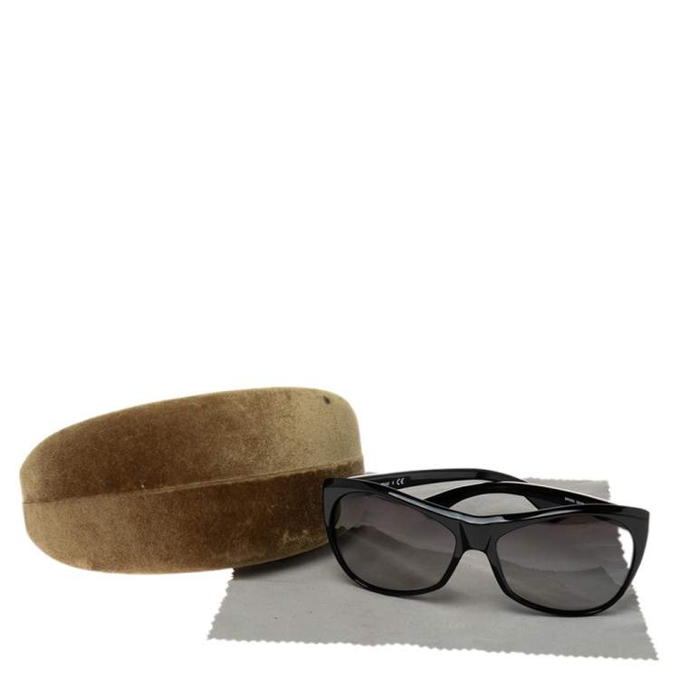 مملوكة مسبقًا Miu Miu Black SMU02L Gradient Rectangle Sunglasses
