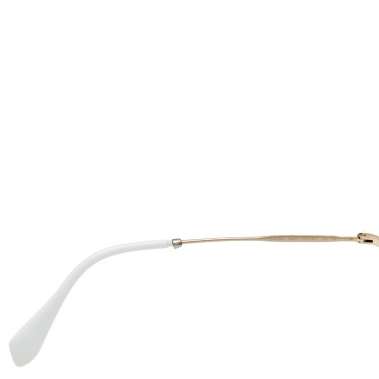 Pre Owned Miu Miu Blue Crystal Embellished/Grey Gradient SMU06S Round Sunglasses