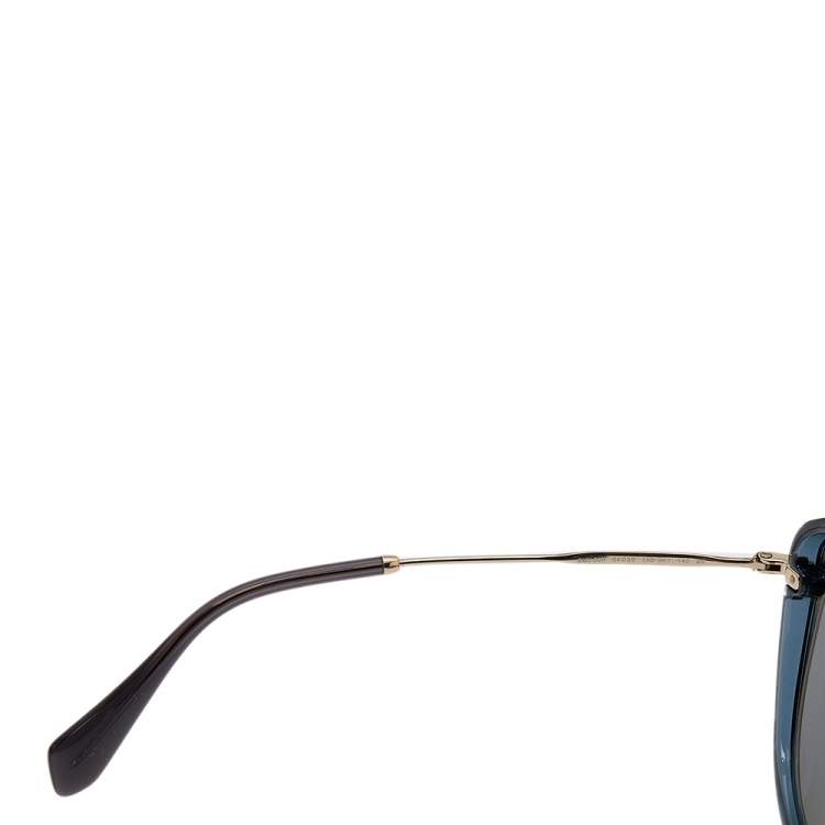 Pre Owned Miu Miu Two Tone/Grey Mirrored SMU 50R Cat-Eye Sunglasses