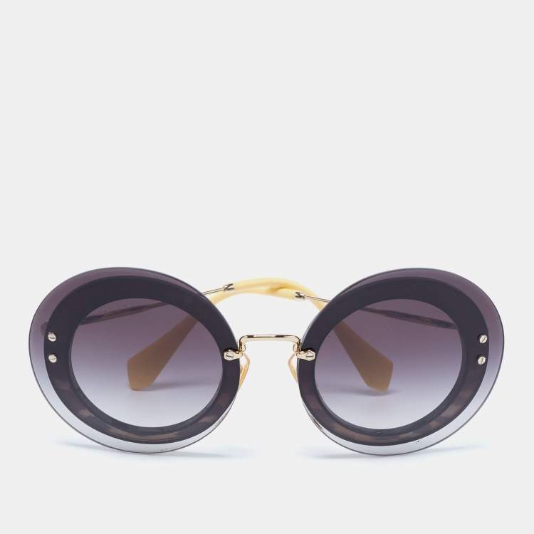 Miu Miu MU 53WS Gold Prescription Sunglasses - 50% Off Lenses