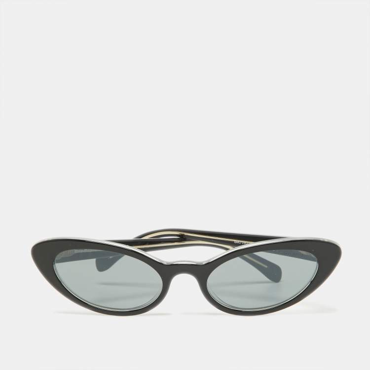Pre Owned Miu Miu Black/Grey SMU09U Cat-Eye Sunglasses
