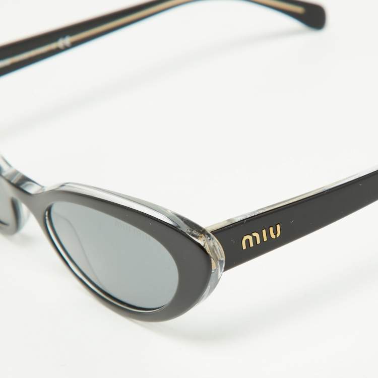 Pre Owned Miu Miu Black/Grey SMU09U Cat-Eye Sunglasses