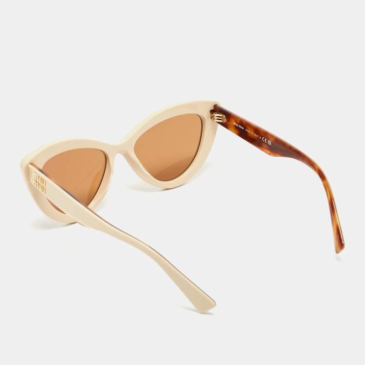 Pre Owned Miu Miu Brown SMU04Y Cat Eye Sunglasses