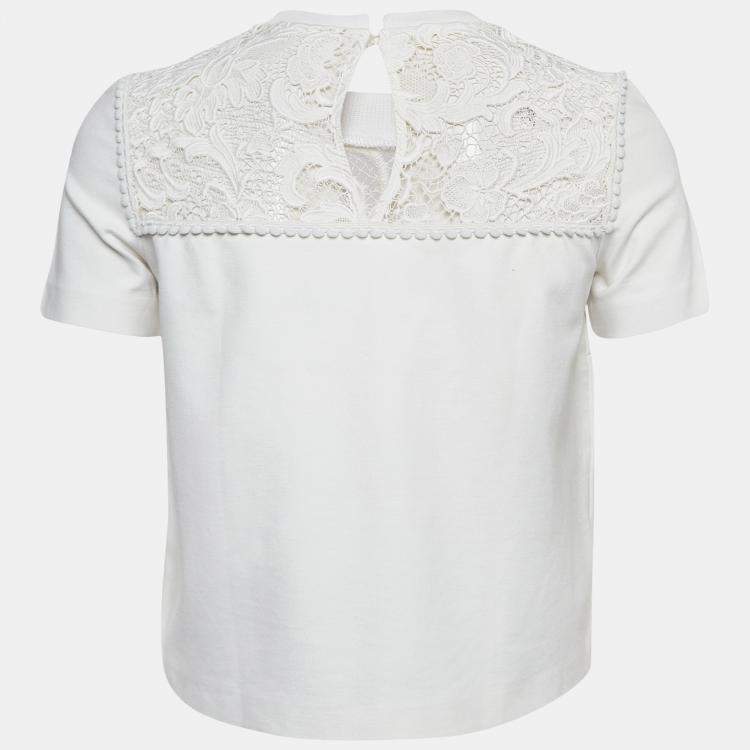 Tシャツ・カットソー MIUMIU RIBBED T-SHIRT WITH LACE INSERTS RIBBED T-SHIRT WITH LACE INSERTS – Suit Negozi Row