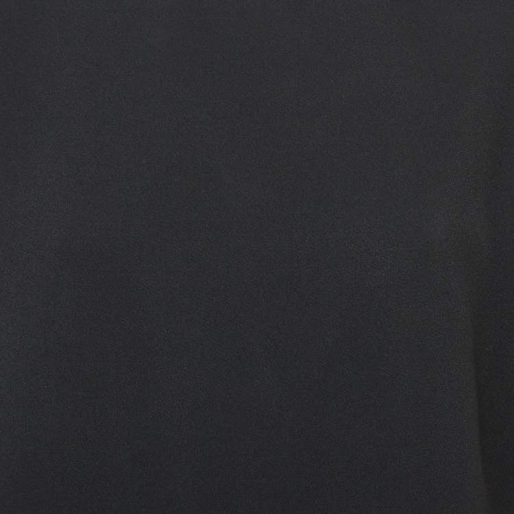 Pre Owned Miu Miu Black Crepe Cape Style Mini Dress M