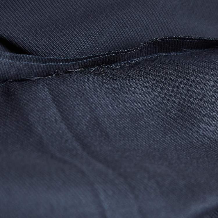 Pre Owned Miu Miu Navy Blue Wool Flared Shorts S