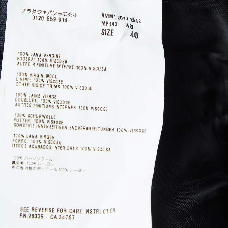 Pre Owned Miu Miu Navy Blue Wool Flared Shorts S