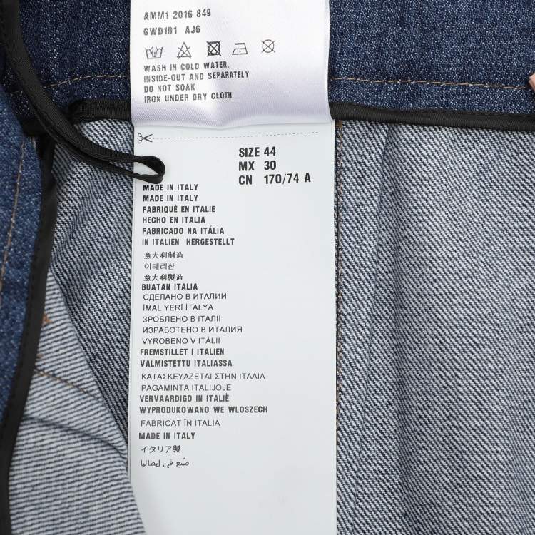 مملوكة مسبقًا Miu Miu Blue Denim Button Front Midi Skirt M