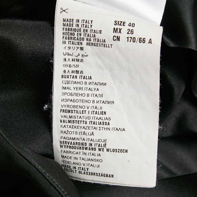 Pre Owned Miu Miu Black Crepe Mini Skirt S