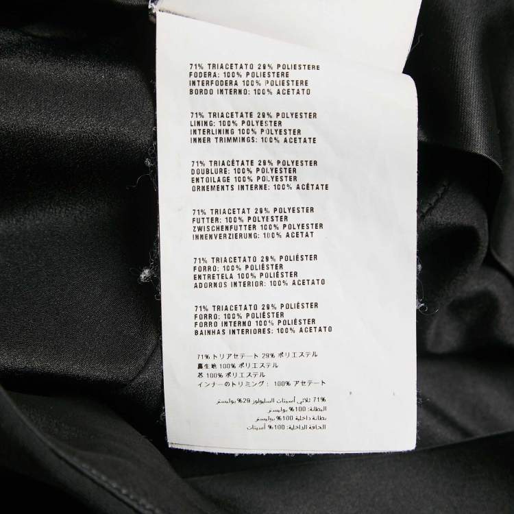 Pre Owned Miu Miu Black Crepe Mini Skirt S