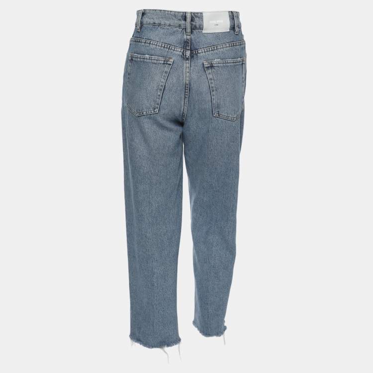 Pre Owned Miu Miu Light Blue Denim Kate Jeans S
