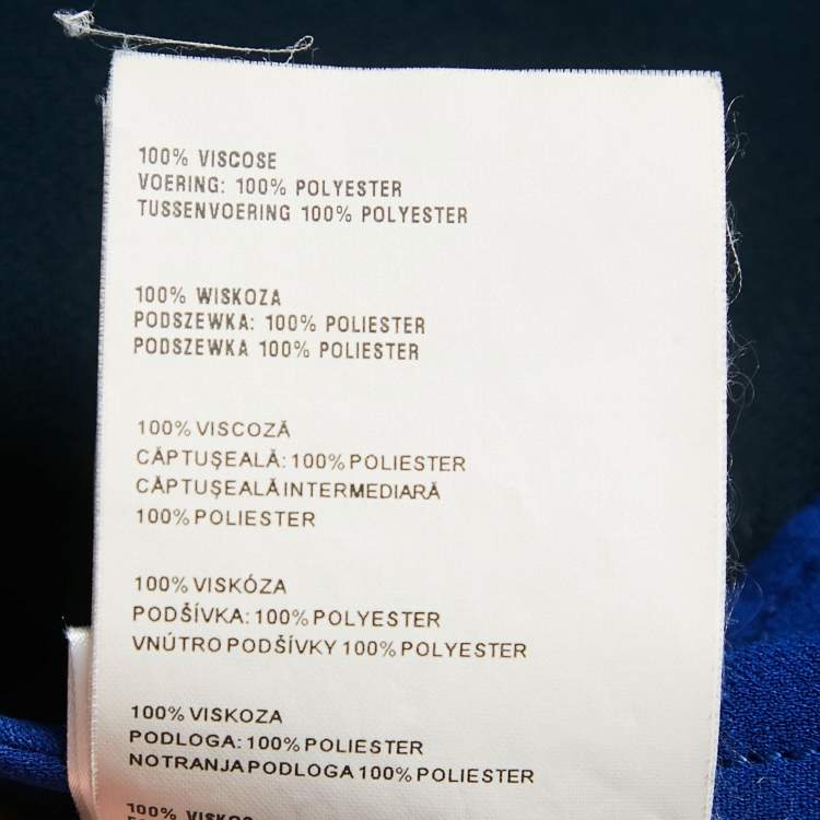 Pre Owned Miu Miu Blue Colorblocked Crepe Mini Skirt S