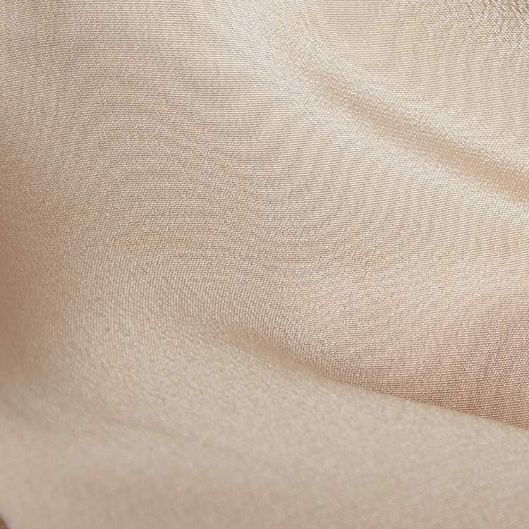 Pre Owned Miu Miu Pink Silk Chiffon Button Front Blouse S
