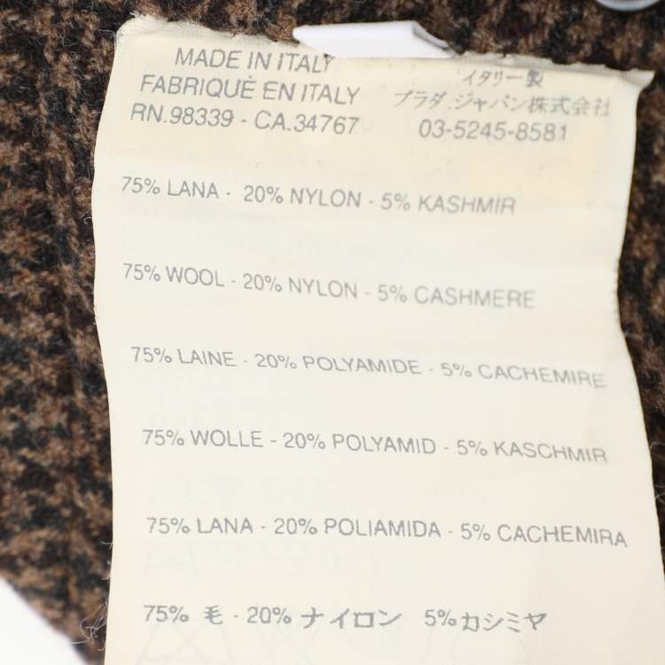 Pre Owned Miu Miu Deep Navy/Brown Wool Blend Sweater M