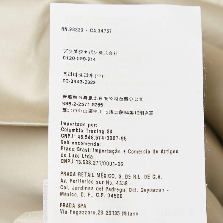 Pre Owned Miu Miu Green Cotton Gathered Top S