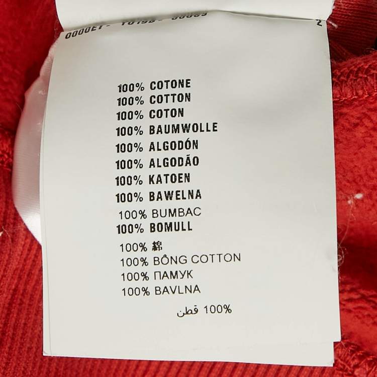 Pre Owned Miu Miu Red Printed Cotton Crop Top S