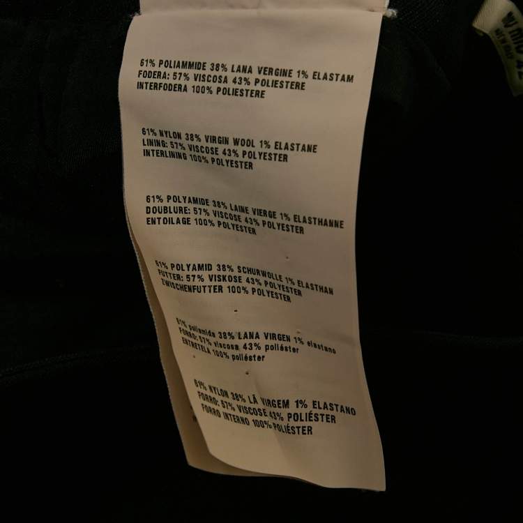Pre Owned Miu Miu Black Crepe Pencil Skirt M