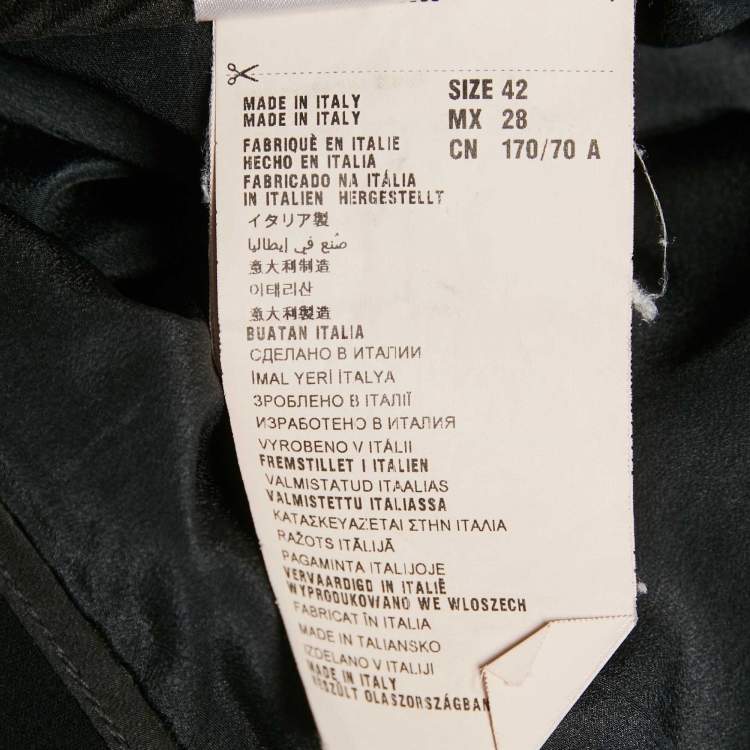 Pre Owned Miu Miu Black Chiffon Pleated Mini Skirt M