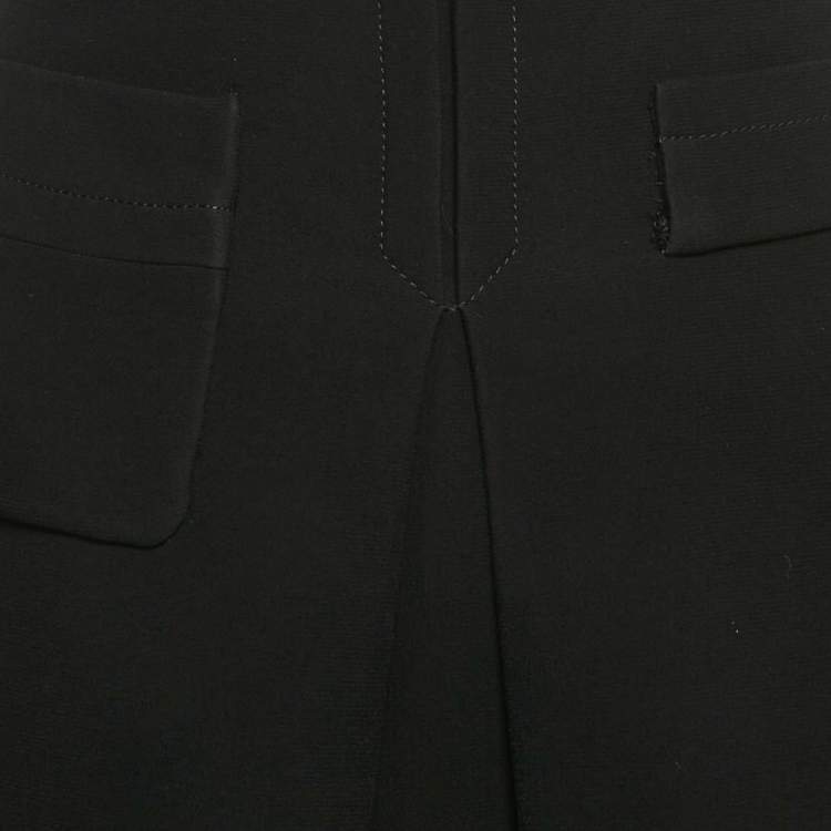 Pre Owned Miu Miu Black Chiffon Pleated Mini Skirt M