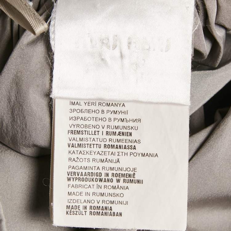 Pre Owned Miu Miu Grey Synthetic Gathered Mini Skirt S