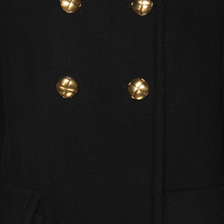 Pre Owned Miu Miu Black Wool Coat M