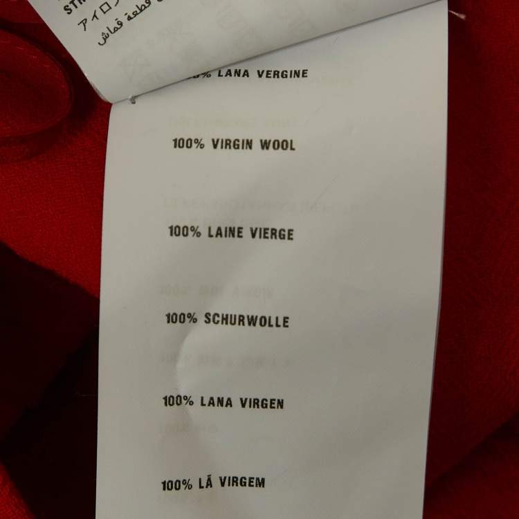 Pre Owned Miu Miu Red Wool Mini Skirt S
