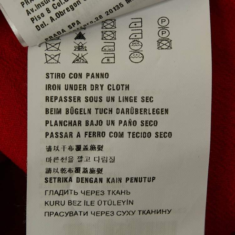 Pre Owned Miu Miu Red Wool Mini Skirt S