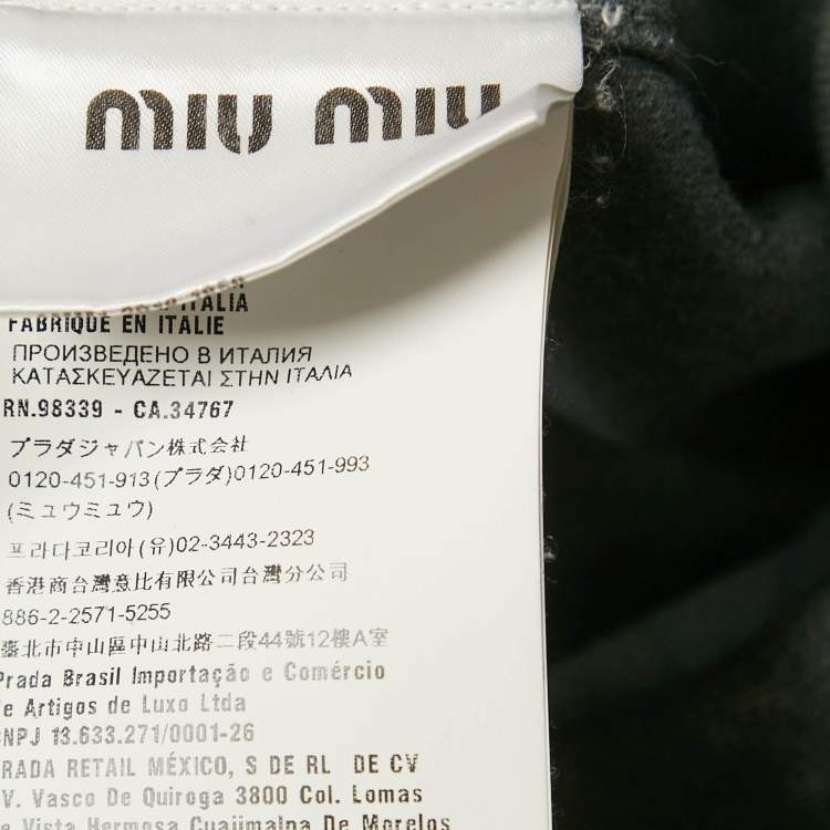 Pre Owned Miu Miu Grey Denim Club Sat June 2018 Oversized Jacket S