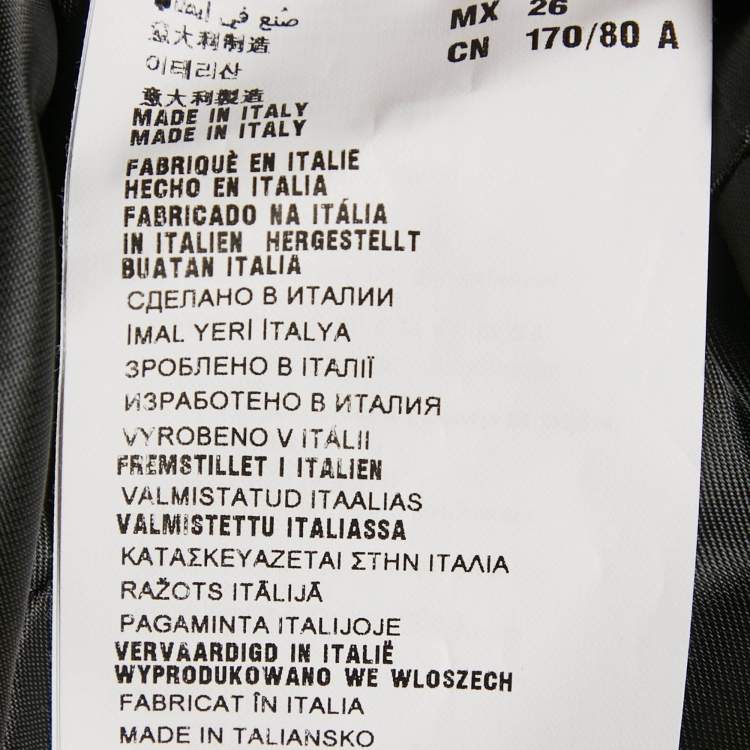 Pre Owned Miu Miu Black Wool Double Breasted Coat S