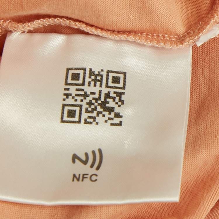 Pre Owned Miu Miu Pink Logo Applique Jersey Crop Top S