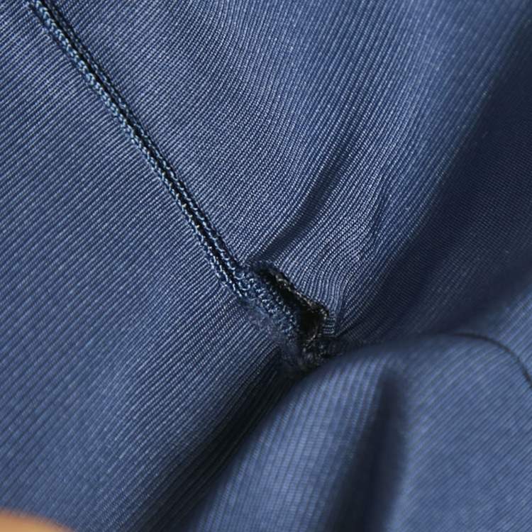 مملوكة مسبقًا Miu Miu Blue Synthetic Pleated Mini Skirt M