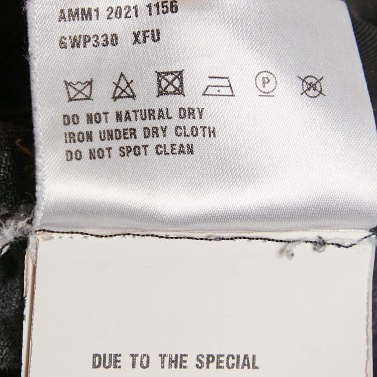 Pre Owned Miu Miu Grey Denim Elasticated Short S