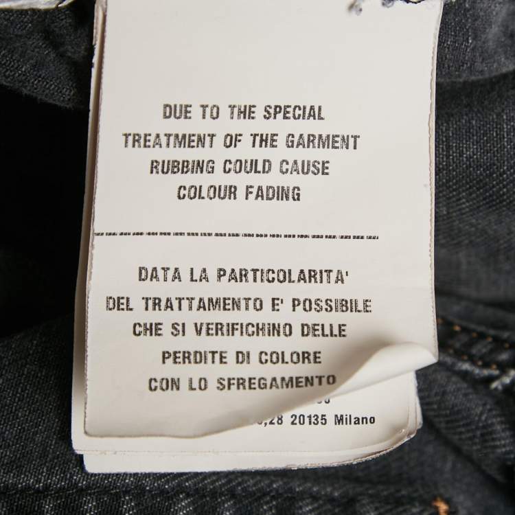 Pre Owned Miu Miu Grey Denim Elasticated Short S