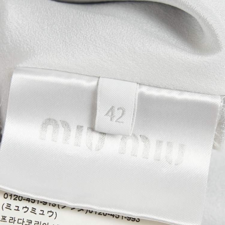 مملوكة مسبقًا Miu Miu Blue Floral Print Silk Mini Dress M