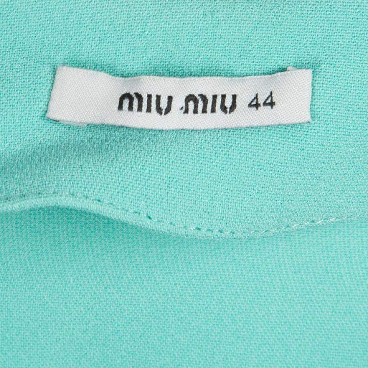Pre Owned Miu Miu Mint Green Dress M