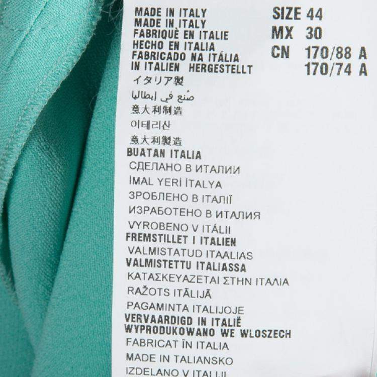 Pre Owned Miu Miu Mint Green Dress M