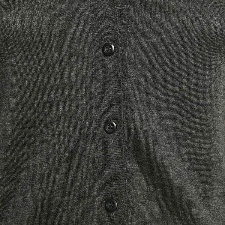 Pre Owned Miu Miu Black Knit Buttoned Cardigan S
