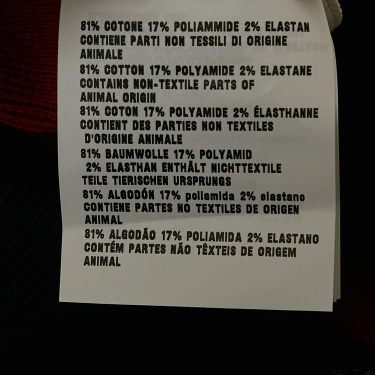 مملوكة مسبقًا Miu Miu Pink/Blue Striped Knit Logo Patch Cardigan S