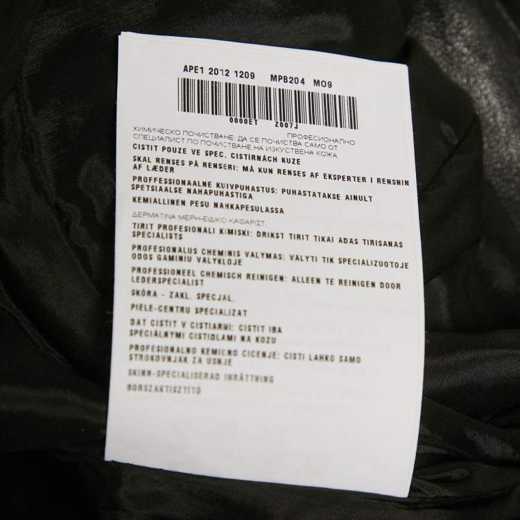 Pre Owned Miu Miu Black Genuine Leather Strapless Mini Dress S