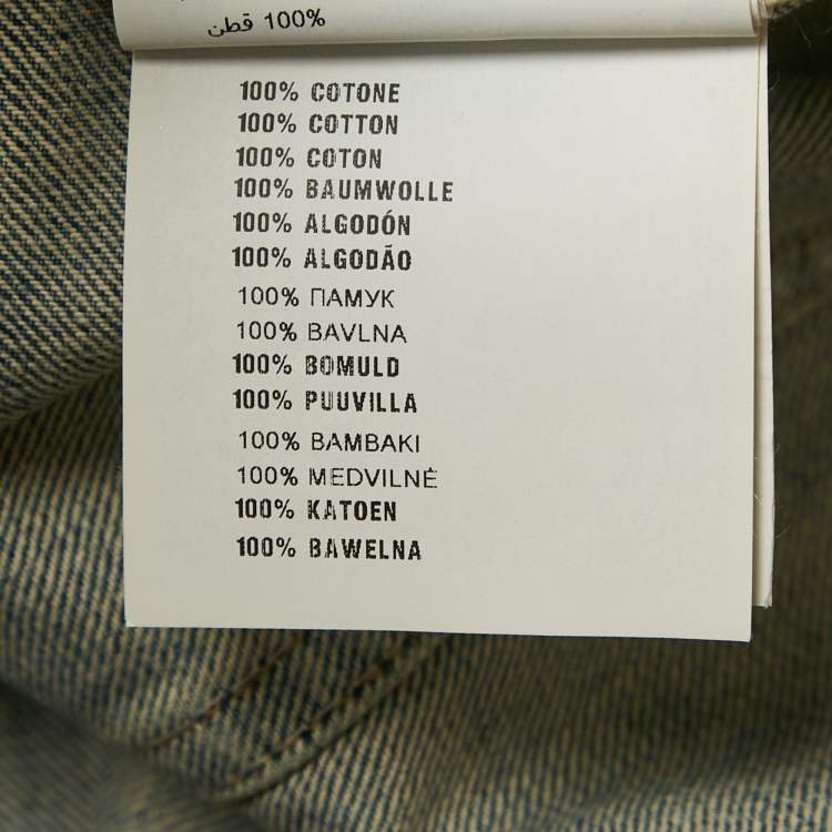 Pre Owned Miu Miu Blue Denim Pencil Skirt M