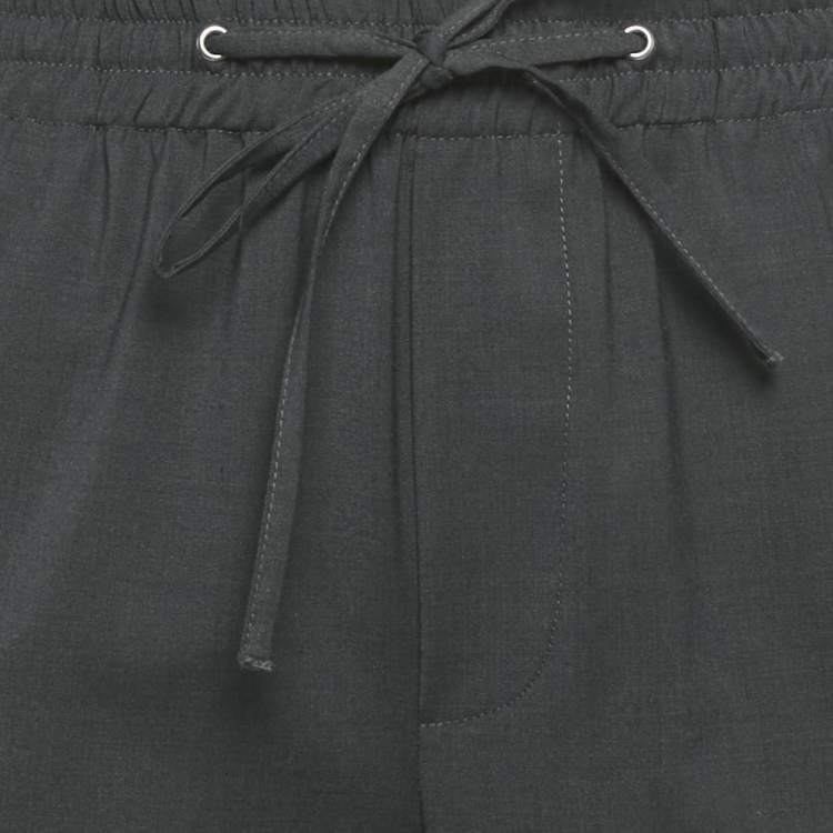 Pre Owned Miu Miu Black Wool blend Elastic Waist Pants S