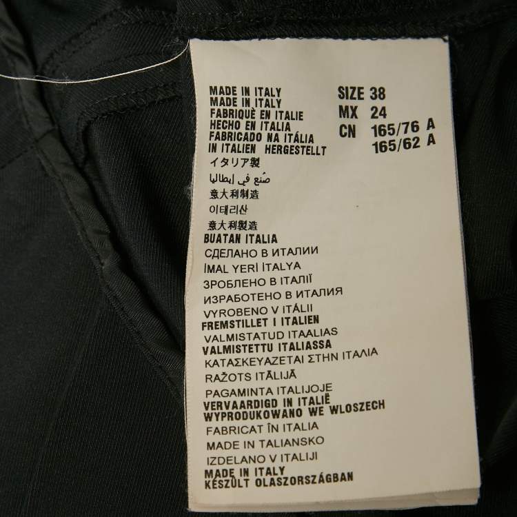 Pre Owned Miu Miu Black Synthetic Flared Mini Dress S