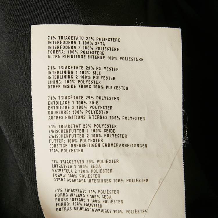 Pre Owned Miu Miu Black Crepe Flounce Mini Dress S