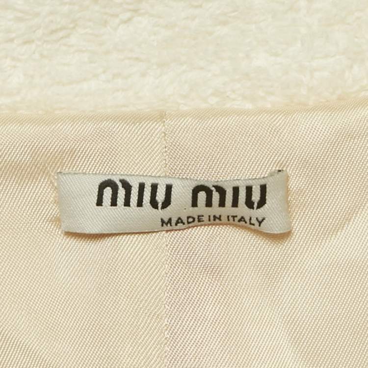 مملوكة مسبقًا Miu Miu Multicolour Floral Print Terry Coat S