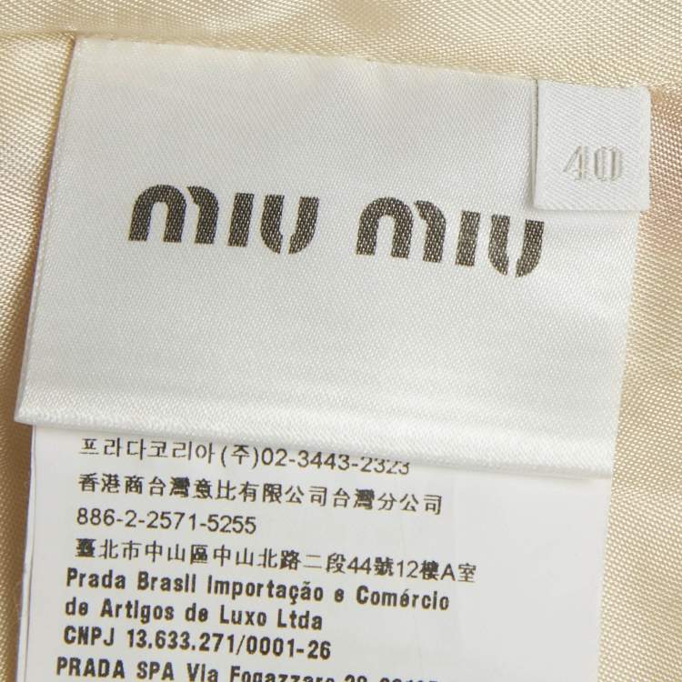 مملوكة مسبقًا Miu Miu Multicolour Floral Print Terry Coat S