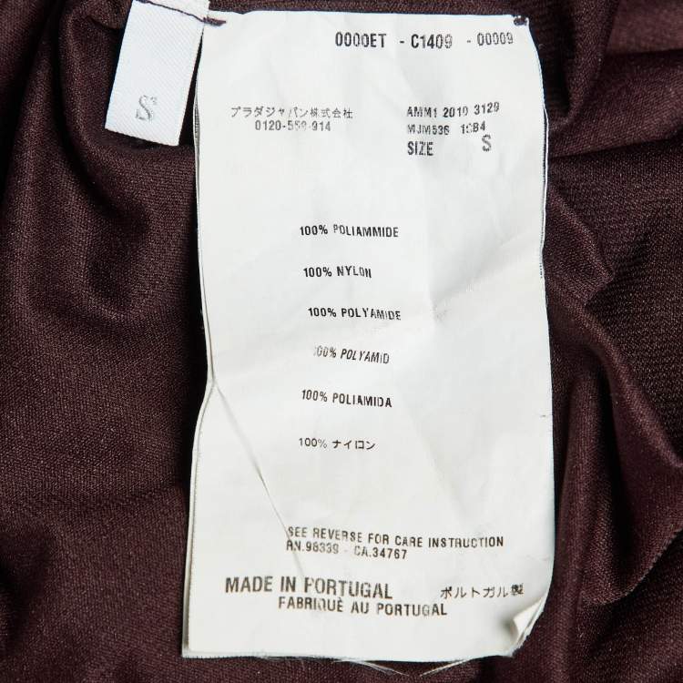 Pre Owned Miu Miu Dark Plum Jersey Sleeveless Top S