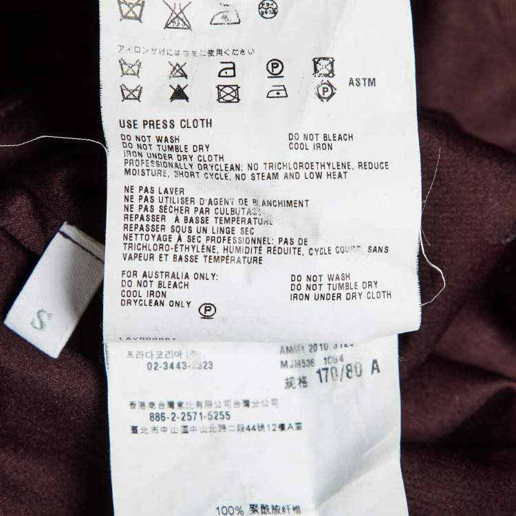 Pre Owned Miu Miu Dark Plum Jersey Sleeveless Top S