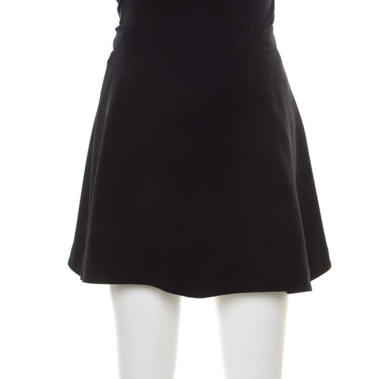 Pre Owned Miu Miu Black Wrap Mini Skirt S